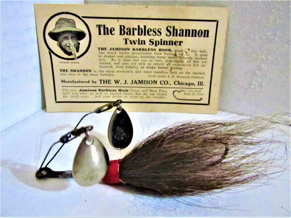 Vintage Shannon 1960's barbless Twin Spinner Bait Fishing Tackle