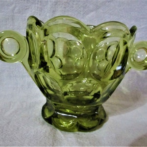 Vintage EAPG Imperial Glass "2 Handled,Thumbprint" Sugar Bowl
