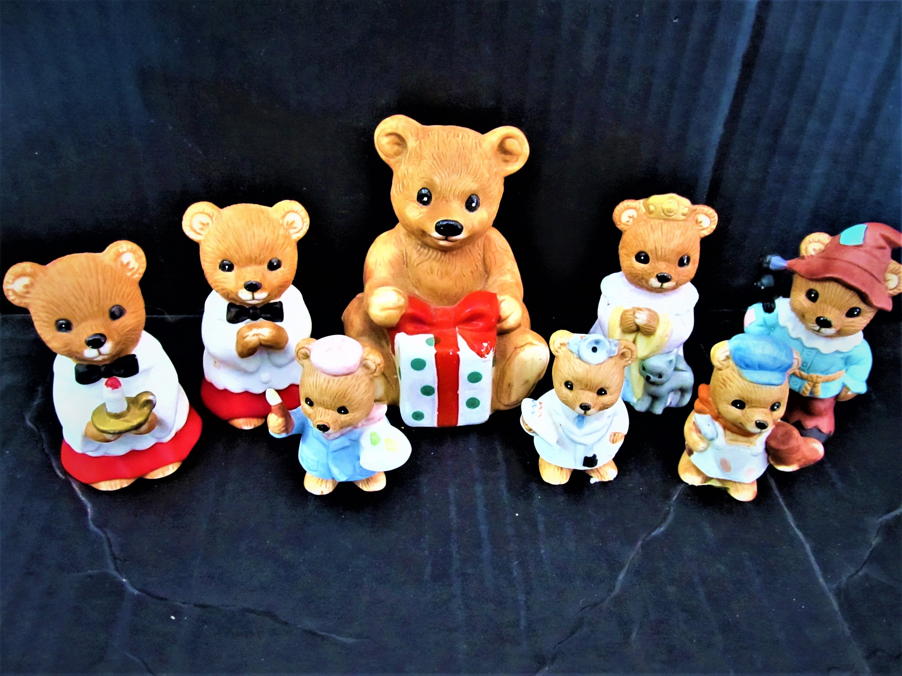 Homco Home Interiors Set of 8 Bears Figurines Etsy