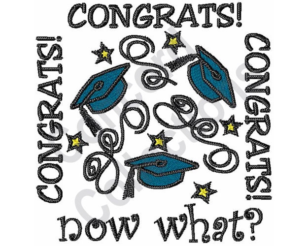 Graduation Machine Embroidery Design Graduate Now What Etsy