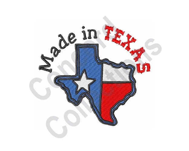 Texas Machine Embroidery Design Made In Texas Etsy