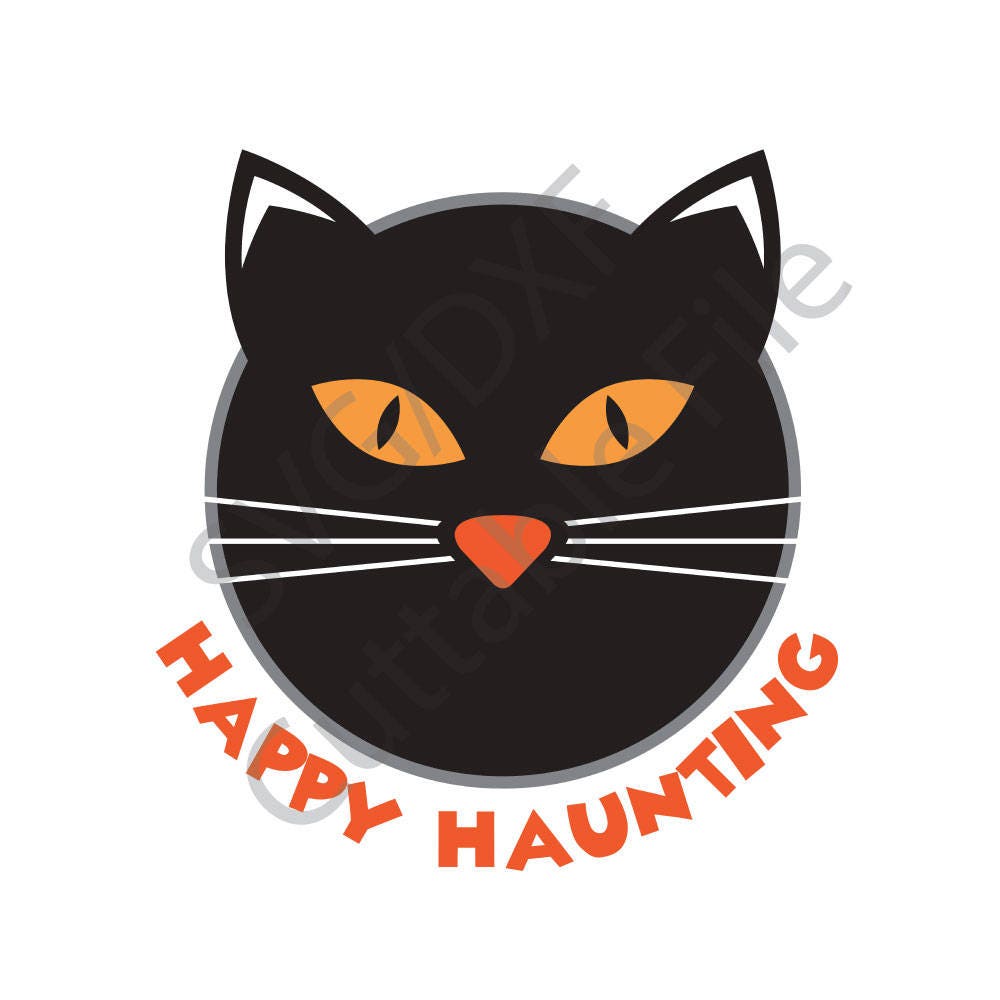 Download Black Cat SVG Halloween SVG DXF File Htv Vinyl Cutting | Etsy