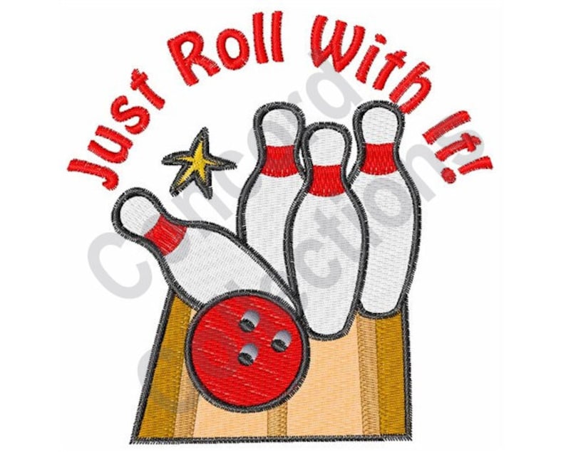 Bowling Machine Embroidery Design Etsy