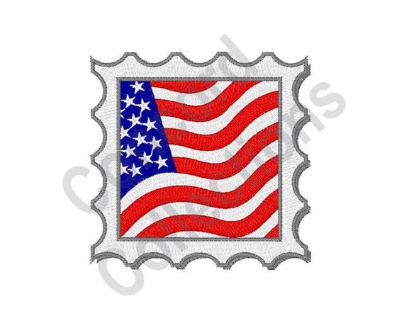 Postage stamp machine embroidery design stamp american  etsy Postage stamp machine embroidery design stamp american  etsy