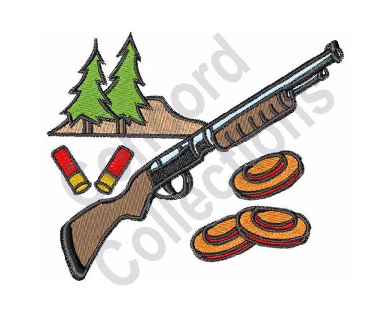 Hunting Machine Embroidery Design Shotgun Etsy
