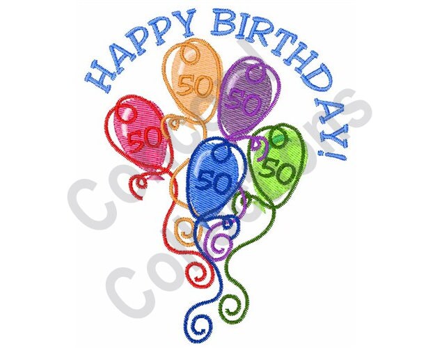Happy birthday machine embroidery design birthday balloons  etsy