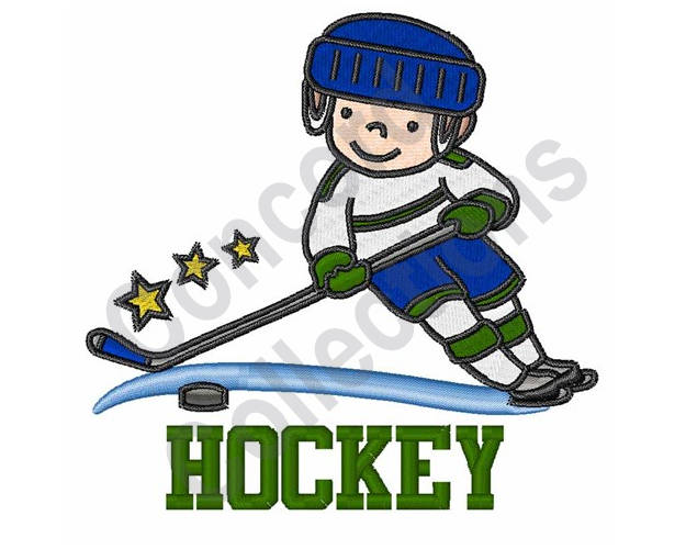 Hockey Machine Embroidery Design Hockey Player Etsy