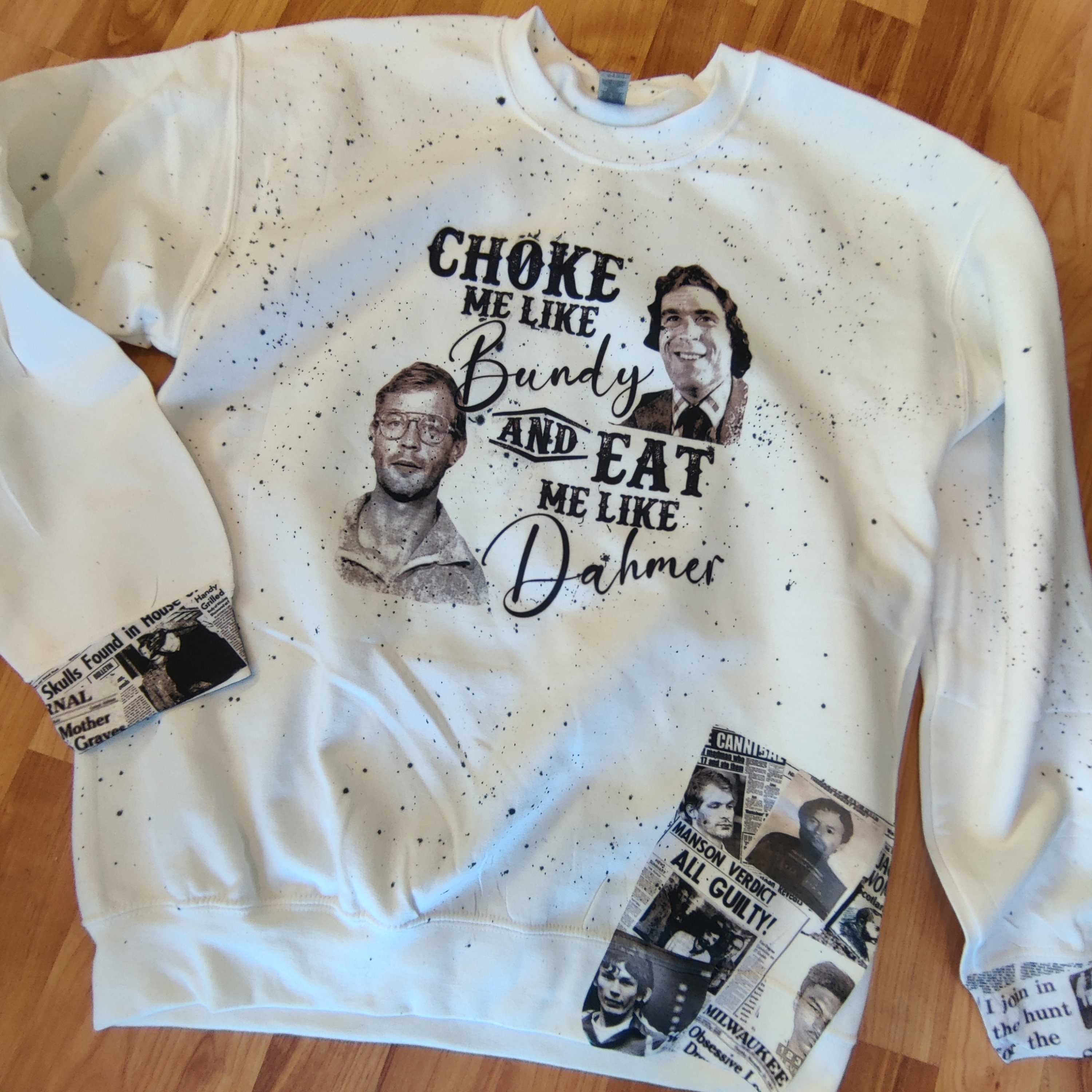 Jeffrey Dahmer Ugly Christmas Sweater I Eat Guys Like You For Breakfast  Artificial Wool Sweatshirt All Over Printed Horror Killer Xmas Faux Knitted Shirt  Christmas Gift - Laughinks