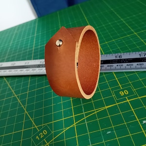 Brown Leather Cuff, Leather Wristband, Custom Order