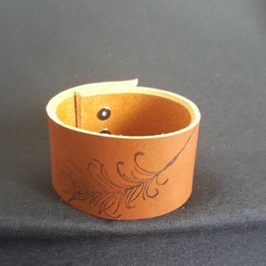 Womens Leather Cuff, Wide Cuff Bracelet