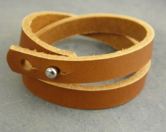 Boho Leather Wrap, Womens Leather Cuff