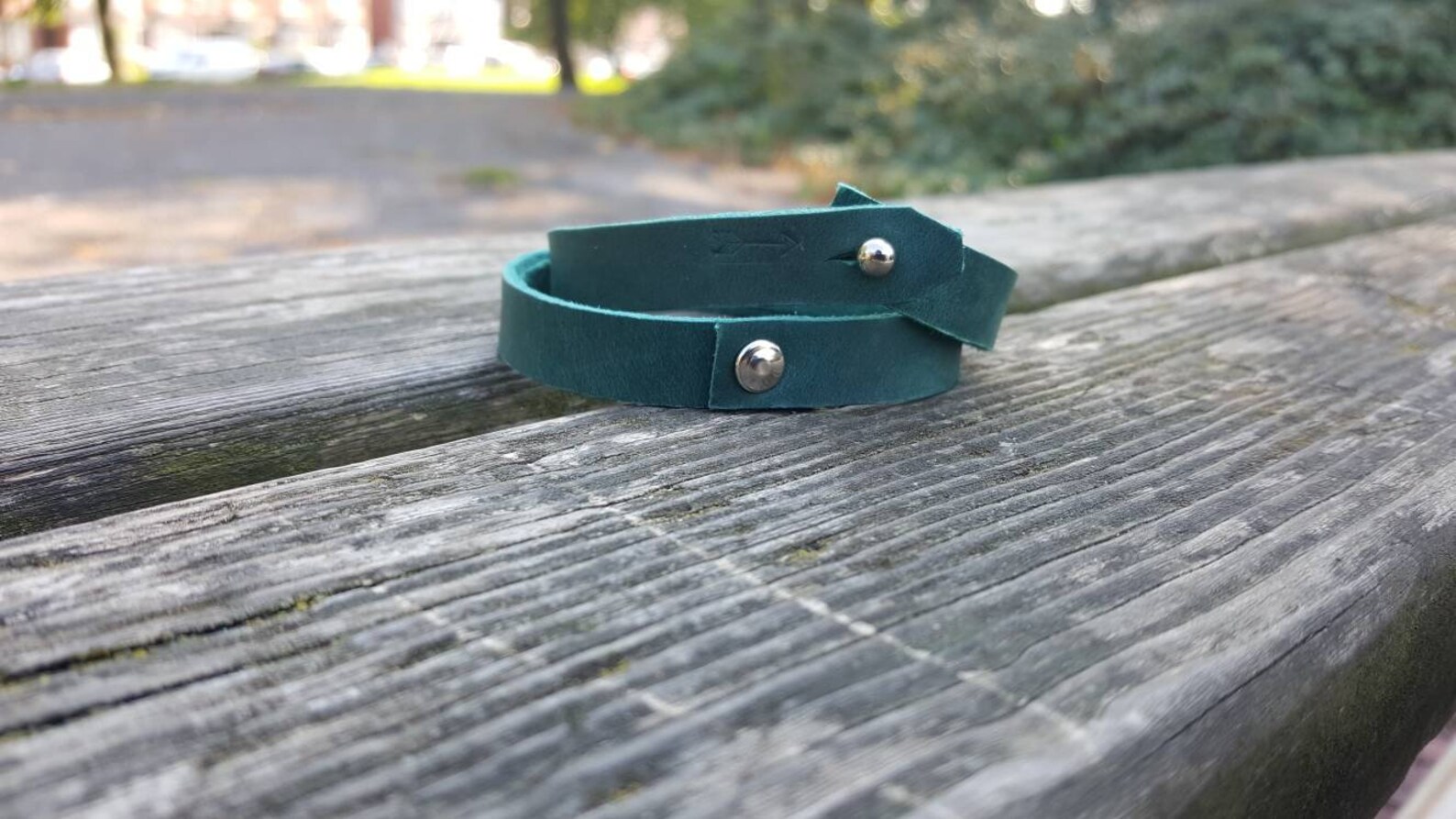 Emerald Green Leather Wrap Bracelet Etsy