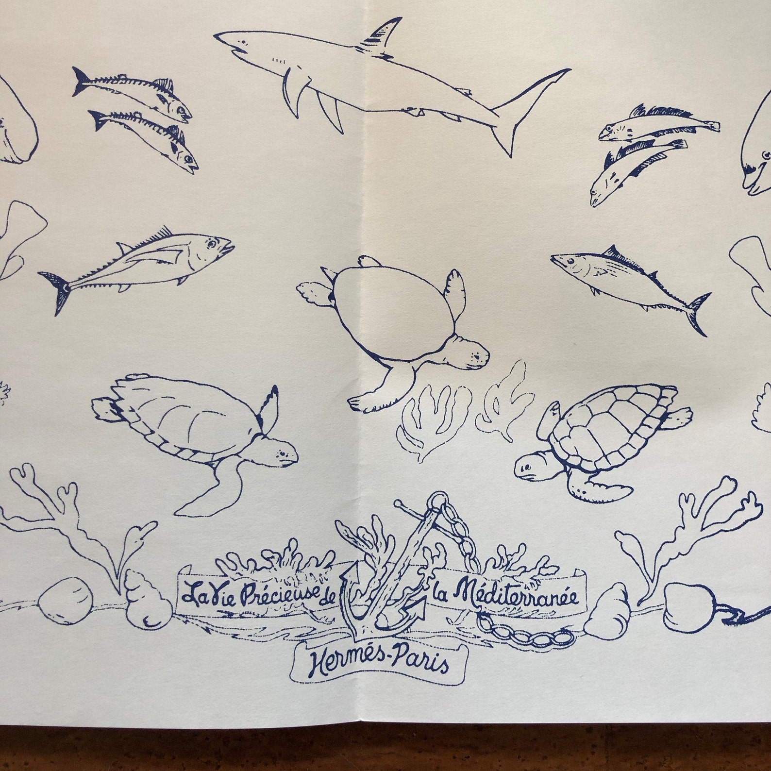 Hermès Coloring Book and Foldout Square 1992 La Vie Précieuse | Etsy