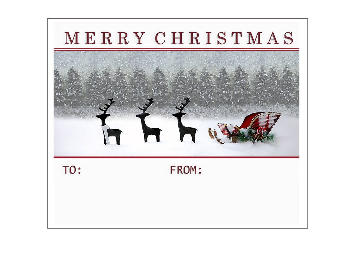 Christmas Extra Large Gift Tag Digital Downloads Instant Art - Etsy