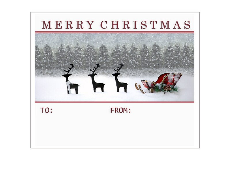 Christmas Extra Large Gift Tag Digital Downloads Instant Art - Etsy