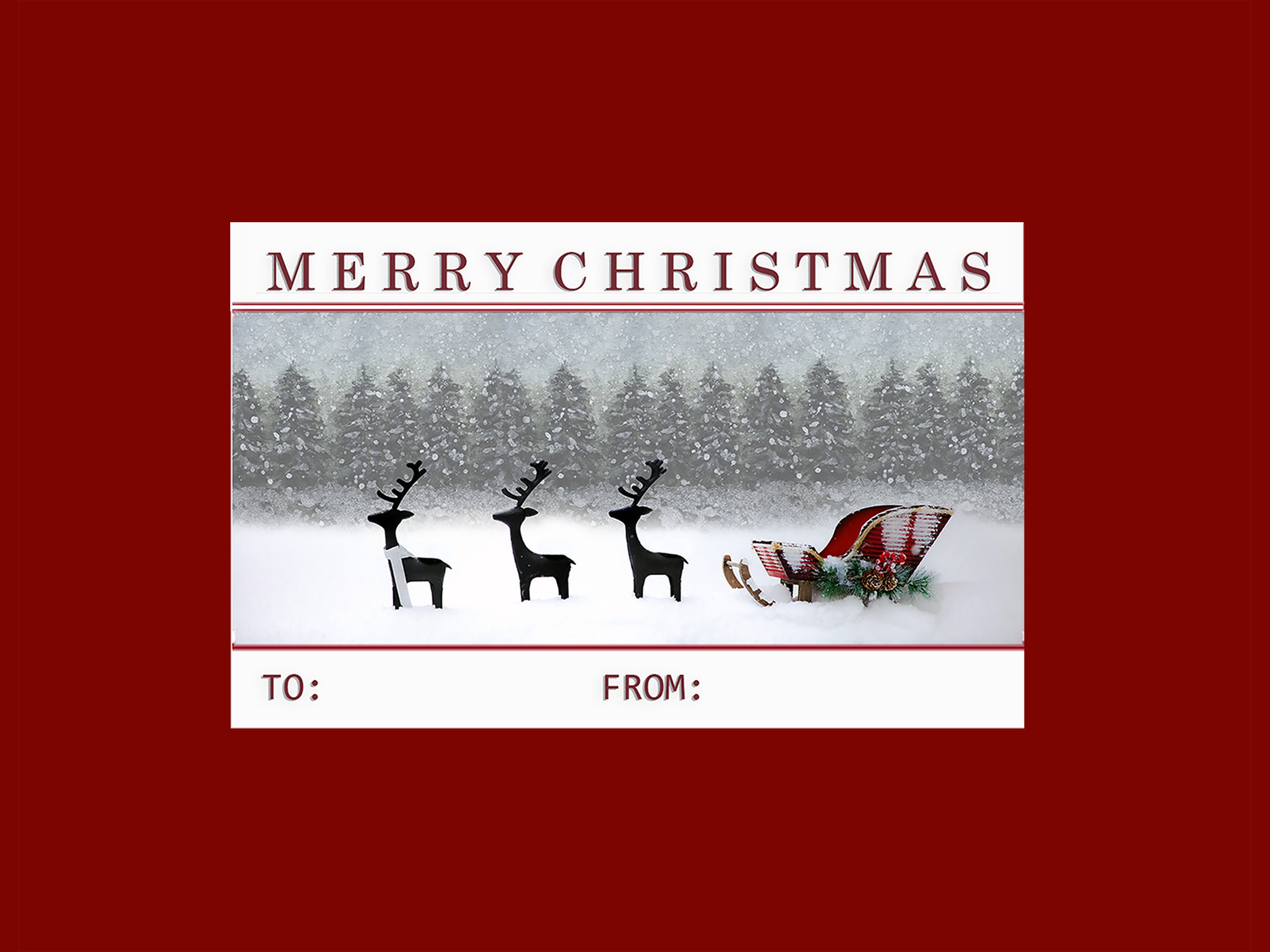 Christmas Extra Large Gift Tag Digital Downloads Instant Art - Etsy
