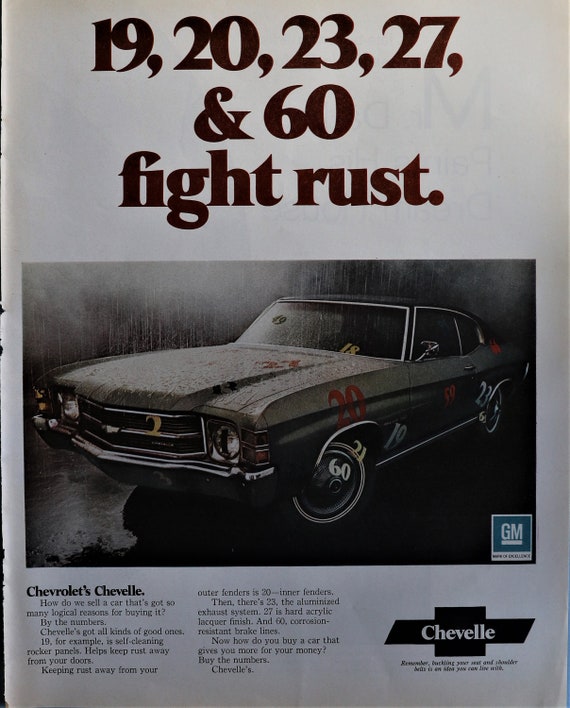 1971 Chevrolet Chevelle Advertisement Vintage 1971 Chevy Chevelle Car Ad 1971 Chevy Chevelle 2 Door Hardtop Ad Szie 10 W X 14 H