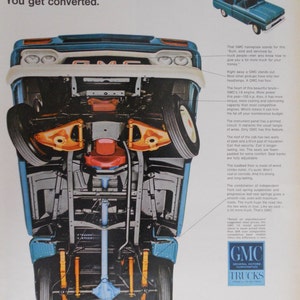 1966 GMC Pickup Advetisement.  Vintage 1966  GMC pickup ad.   10&quot;W x 14&quot;H