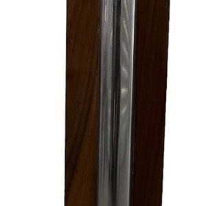 1960s Mid-Century Modern Chrome and Wood Table Lamp