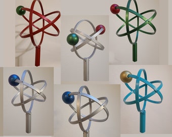 Atom Symbol Tree Topper Holiday Ornament Atheist Science Pre-Made Priority Shipping