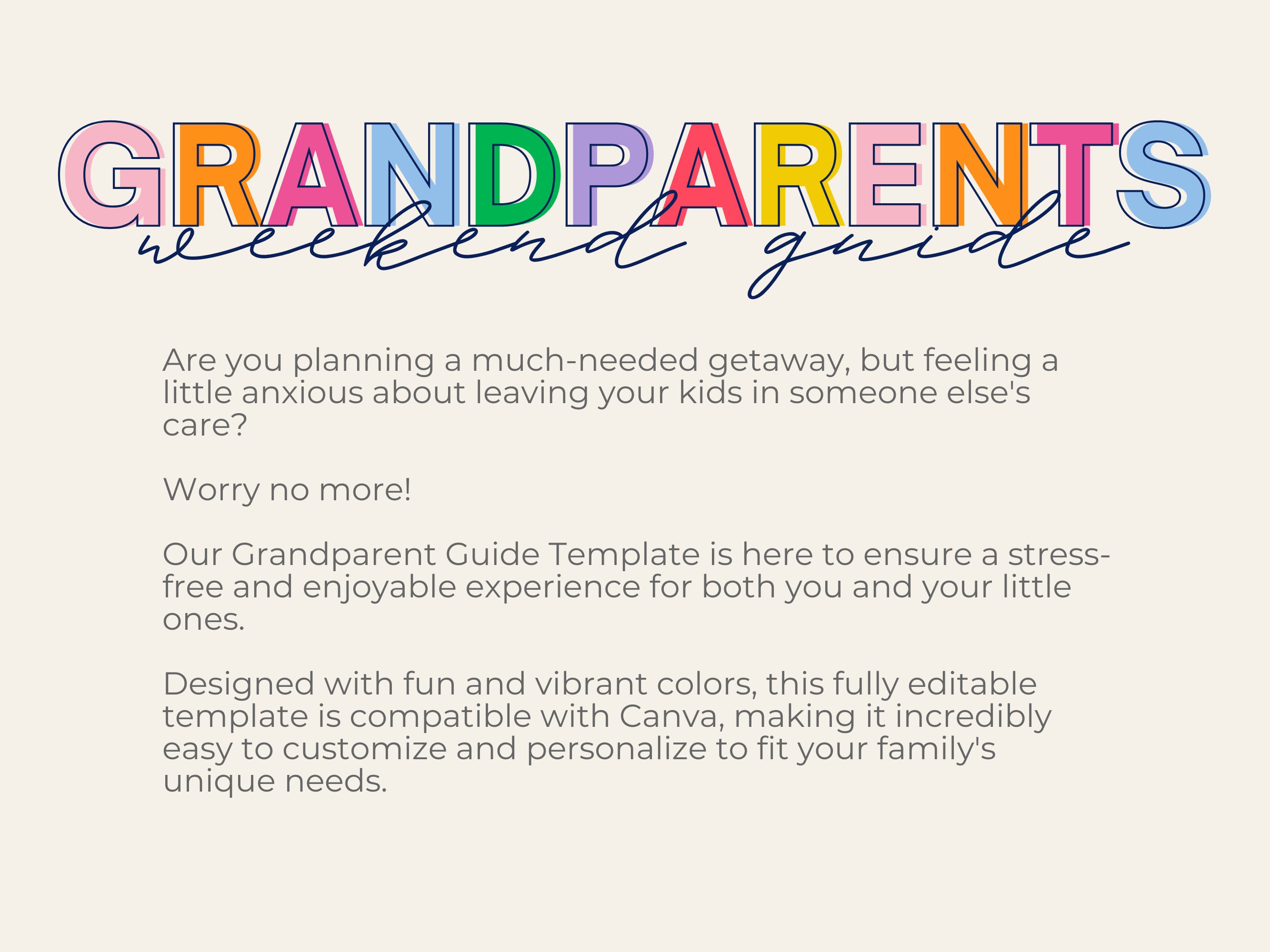 Parent Weekend Away Grandparent Guide Template Etsy Parent Weekend Away Grandparent Guide Template Etsy