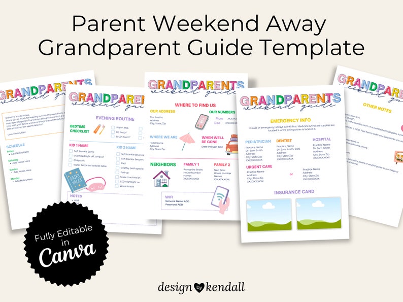 Parent Weekend Away Grandparent Guide Template Etsy Parent Weekend Away Grandparent Guide Template Etsy