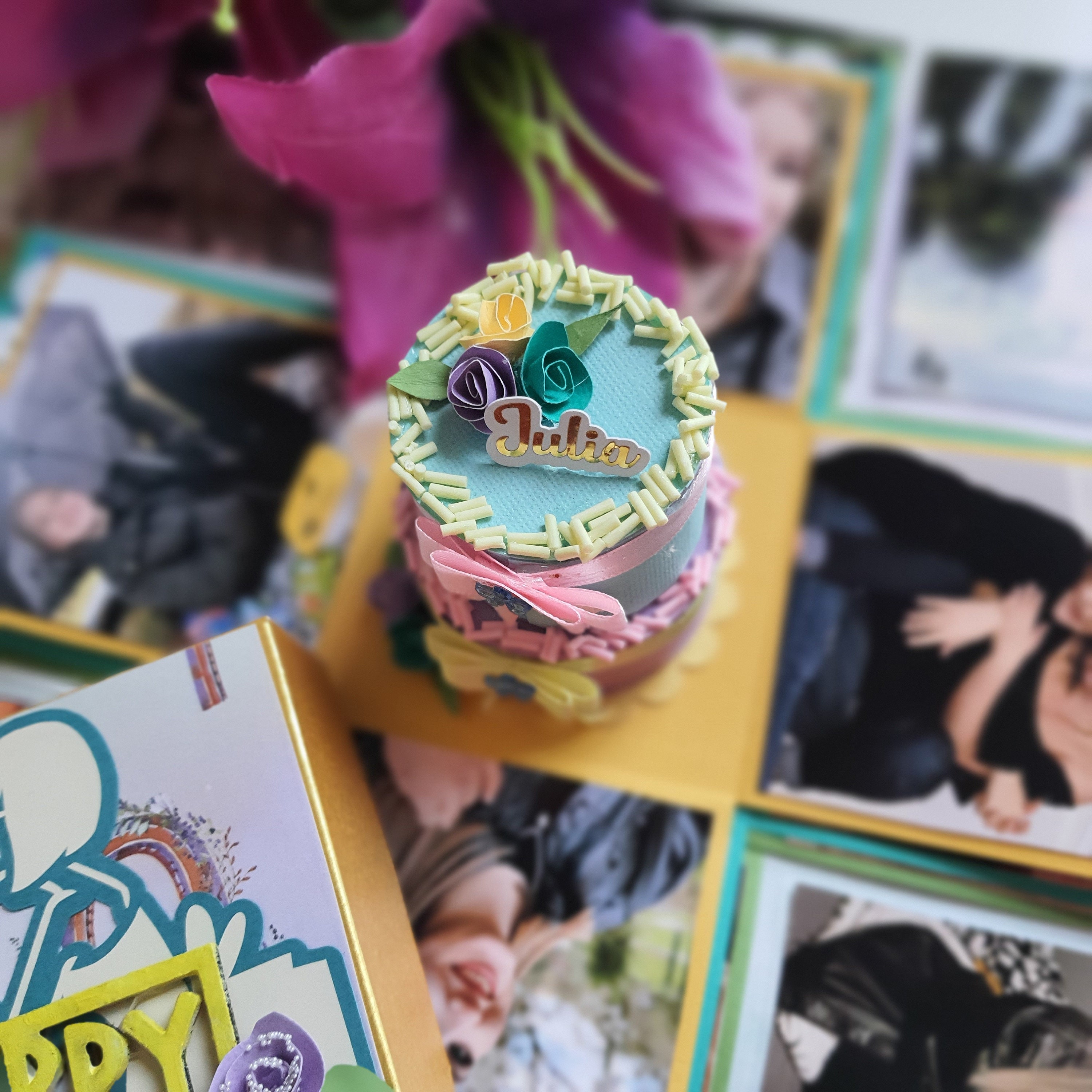 Personalised Photo Explosion Box Cake Explosion Box With Multiple