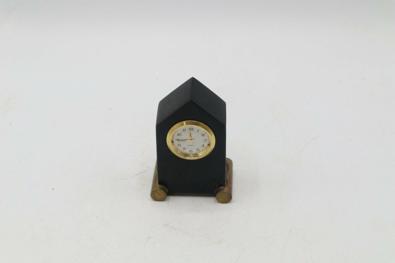Small Brass And Stone Clock Sheltered Workshop Of The Nlad