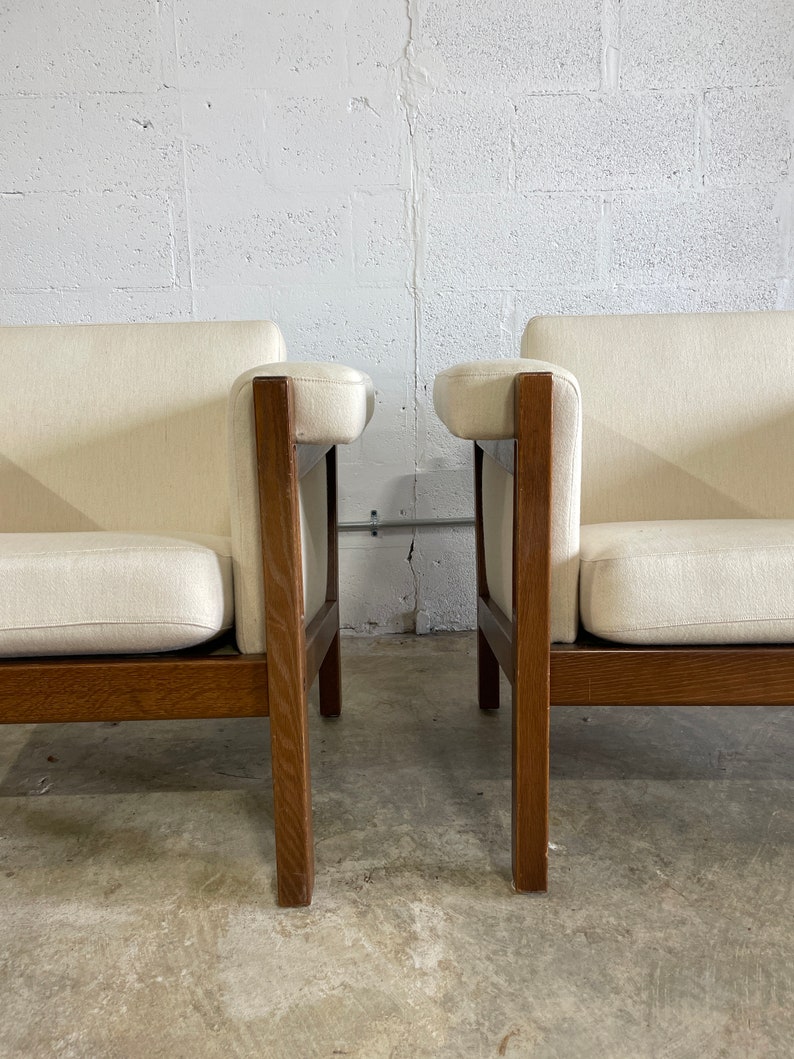 Hans Wegner GE40 Getama Danish Modern Pair of Lounge Chairs image 9