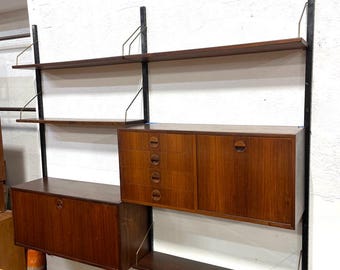 Danish Mid Century Modern Rosewood Wall Unit by HG Furniture