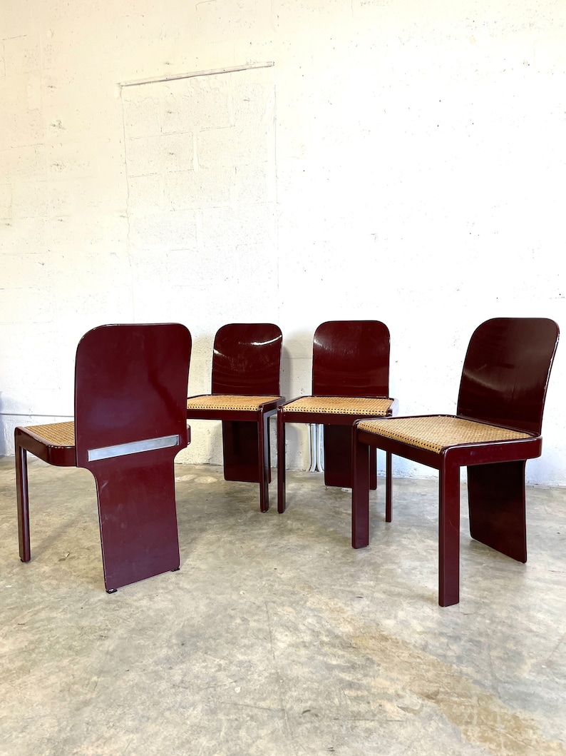Pierluigi Molinari for Pozzi, 1970 Mid Century Dining Chairs image 1
