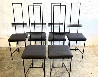Goram Olsson Vintage Wrought Iron Dining Chairs