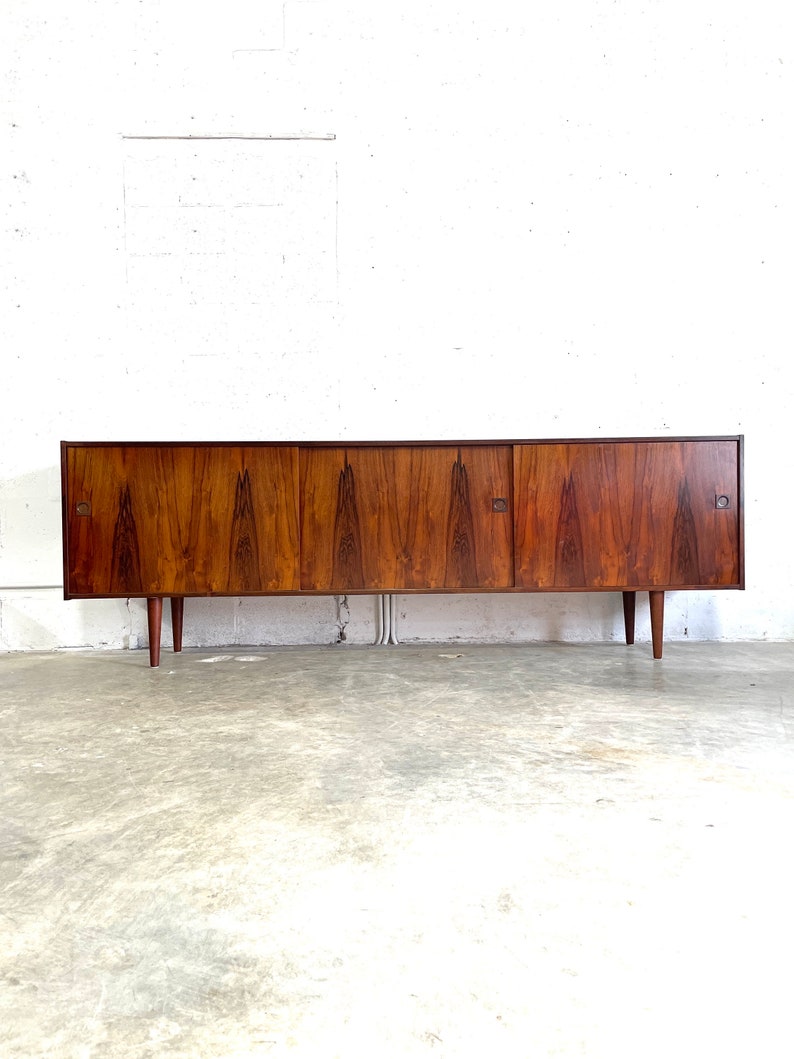 Danish Modern Rosewood Long Console or Credenza image 1