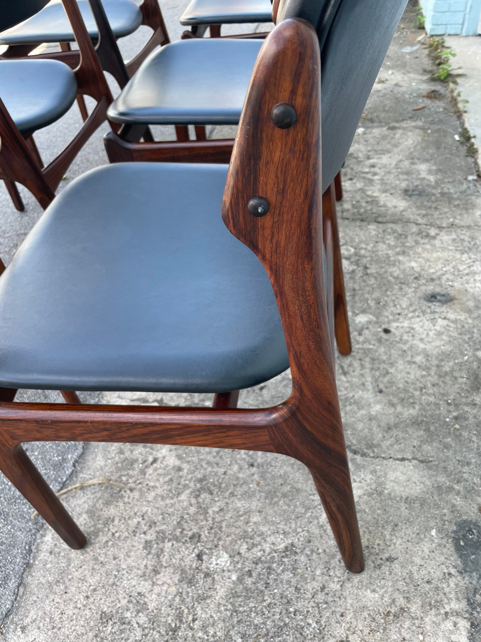 Erik Buch Danés Moderno Rosewood Comedor Sillas Juego de 6 | Etsy