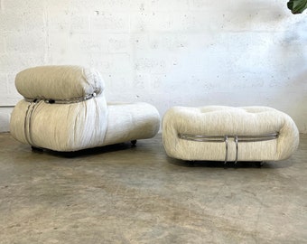 Soriana Lounge Chair and Ottoman by Afra and Tobia Scarpa