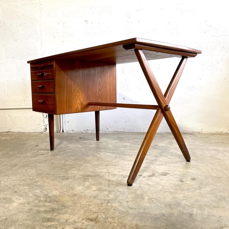 Teak Desk - Etsy