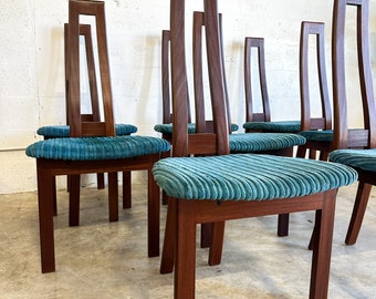 Set of 8 Mid Century Teak Dining Chairs