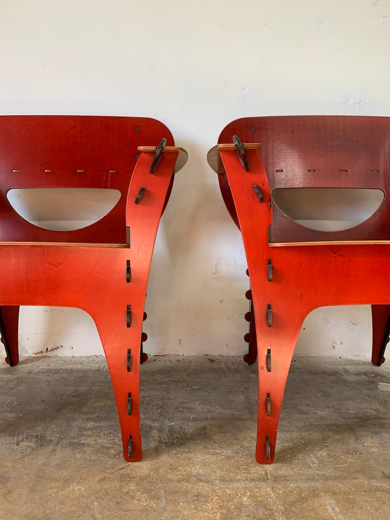 Pair of Puzzle Chairs by David Kawecki image 3