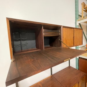 Danish Modern Rosewood Wall Unit with Record Cabinet Cado image 3