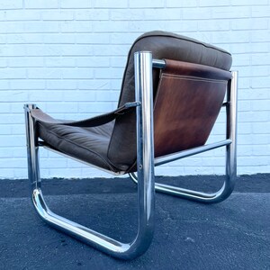 Leather Chrome Chair Etsy