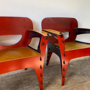 Pair of Puzzle Chairs by David Kawecki image 7