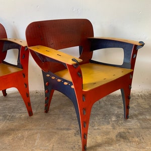 Pair of Puzzle Chairs by David Kawecki image 5