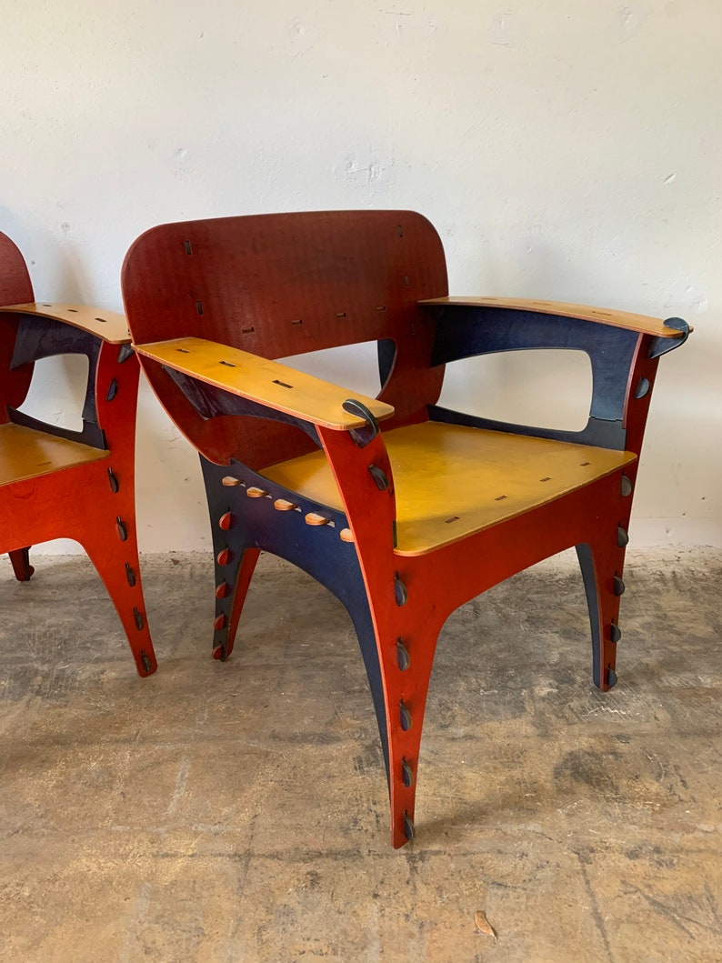 Pair of Puzzle Chairs by David Kawecki image 5