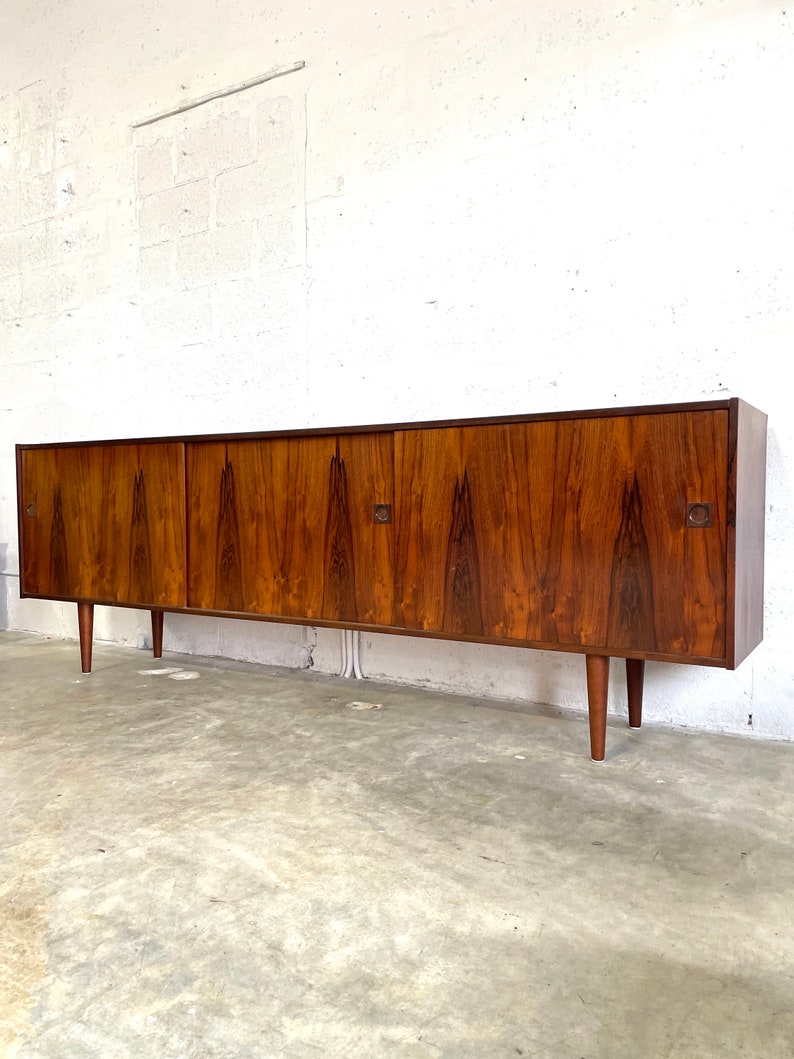 Danish Modern Rosewood Long Console or Credenza image 2