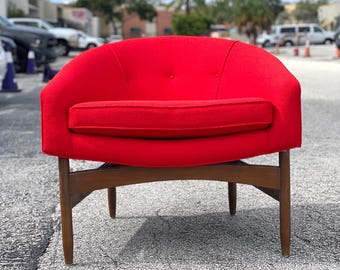 Mid Century Barrell Chair by Lawrence Peabody