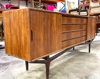 Knud Nielsen Danish Mid Century Modern Teak Console or Credenza