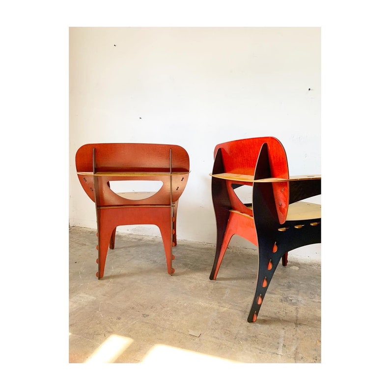 Pair of Puzzle Chairs by David Kawecki image 4