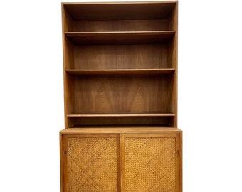 Hans Wegner for RY Mobler Cabinet or Bookcase Oak and Rattan
