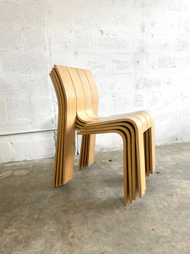Gijs Bakker for Castelijn Strip Dining Chairs Mid Century Modern image 2