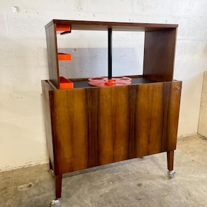 Danish Mid Century Hydraulic Drinks Cabinet or Bar by Kai Kristiansen